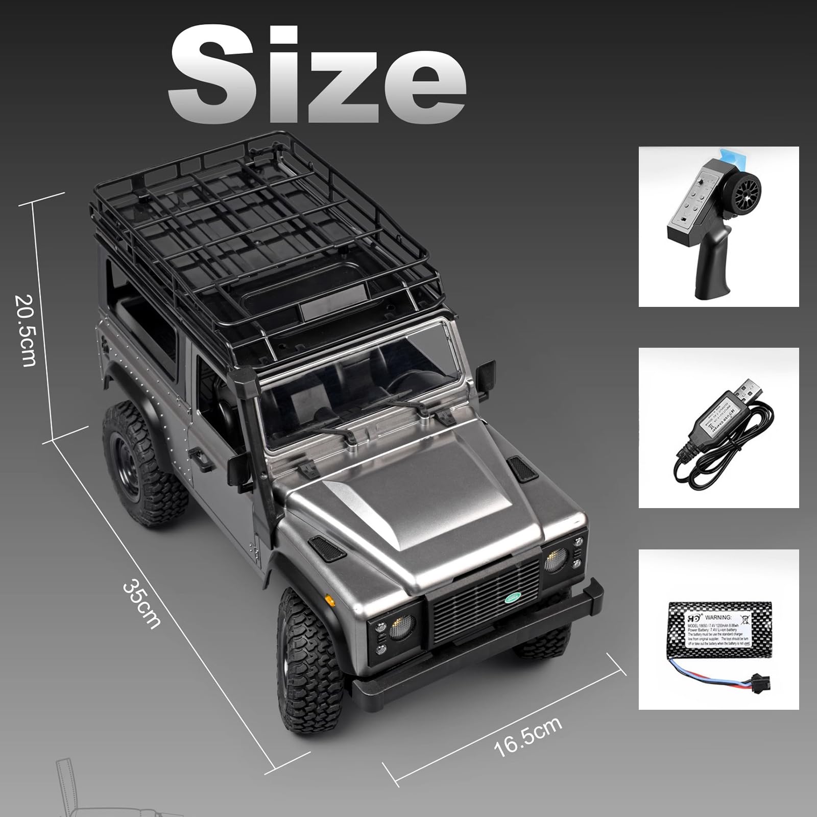 Amazon.com: MN-99S RC Car, 1:12 Scale RC Rock Crawler, 4WD